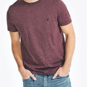 Nautica Men's Burgundy Short Sleeve Tee